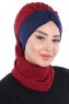 Gill - Hijab Pratique Bordeaux & Bleu Marin