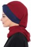Gill - Hijab Pratique Bordeaux & Bleu Marin