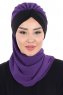 Gill - Hijab Pratique Violet & Noir