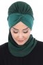 Gill - Hijab Pratique Vert Foncé & Vert Foncé