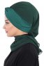 Gill - Hijab Pratique Vert Foncé & Vert Foncé