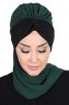 Gill - Hijab Pratique Vert Foncé & Noir