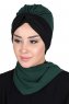 Gill - Hijab Pratique Vert Foncé & Noir
