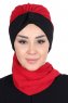 Gill - Hijab Pratique Rouge & Noir