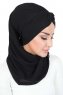 Gill - Hijab Pratique Noir & Noir