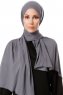 Hande - Hijab En Coton Gris Foncé - Gülsoy