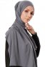 Hande - Hijab En Coton Gris Foncé - Gülsoy