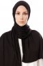 Hande - Hijab En Coton Noir - Gülsoy