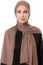 Hande - Hijab En Coton Taupe - Gülsoy