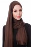 Hanfendy Brun Praktisk One Piece Hijab Sjal 201708d