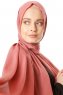 Hazal - Hijab Crepe Rouge Brique - Ecardin