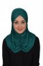 Hilda - Hijab En Coton Vert Foncé