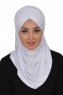 Hilda - Hijab En Coton Blanc
