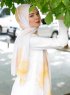 Houdah - Hijab à Motifs Jaune - Sal Evi