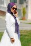 Isfa - Hijab à Motifs Violet - Sal Evi