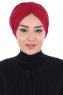 Jill - Turban En Coton Bordeaux - Ayse Turban