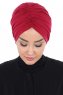 Jill - Turban En Coton Bordeaux - Ayse Turban