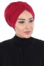 Jill - Turban En Coton Bordeaux - Ayse Turban