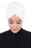 Jill - Turban En Coton Blanc Cassé - Ayse Turban