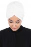 Jill - Turban En Coton Blanc Cassé - Ayse Turban