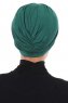 Jill - Turban En Coton Vert Foncé - Ayse Turban