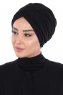 Jill - Turban En Coton Noir - Ayse Turban