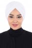 Jill - Turban En Coton Blanc - Ayse Turban