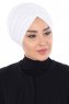Jill - Turban En Coton Blanc - Ayse Turban