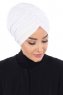 Jill - Turban En Coton Blanc - Ayse Turban