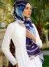 Jumana - Hijab à Motifs Violet - Sal Evi