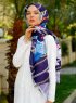 Jumana - Hijab à Motifs Violet - Sal Evi