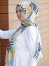 Dounia - Hijab à Motifs Moutarde