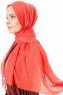 Kadri - Hijab Framboise Avec Des Perles - Özsoy