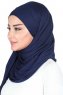 Kaisa - Hijab Coton Pratique Bleu Marin
