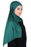 Kaisa - Hijab Coton Pratique Vert Foncé