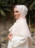 Khawla - Hijab A Motifs En Coton Vieux Rose