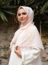 Khawla - Hijab A Motifs En Coton Vieux Rose