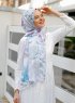 Hijab à Motifs Bleu Marine & Violet - Sal Evi