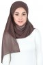 Malin - Hijab Chiffon Pratique Marron