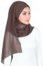 Malin - Hijab Chiffon Pratique Marron