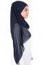 Malin - Hijab Chiffon Pratique Bleu Marin