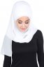 Malin - Hijab Chiffon Pratique Blanc Cassé