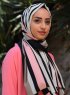 Marwa - Hijab A Motifs Crepe Noir