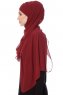 Mehtap - Chiffon Hijab Pratique One-Piece Bordeaux