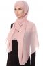 Mehtap - Chiffon Hijab Pratique One-Piece Vieux Rose