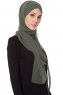 Mehtap - Chiffon Hijab Pratique One-Piece Kaki