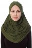 Mia - Hijab Al Amira Khaki One-Piece - Ecardin