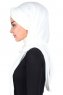 Mikaela - Hijab Coton Pratique Crème & Taupe