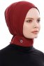 Narin - Hijab Crepe Pratique One-Piece Bordeaux