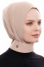 Narin - Hijab Crepe Pratique One-Piece Caramel Clair